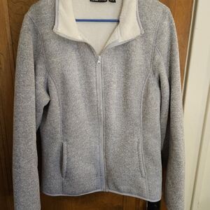 Swiss Tech Boy XL 14-16 Gray Heather Fleece Lined Zip Lightweight Jacket